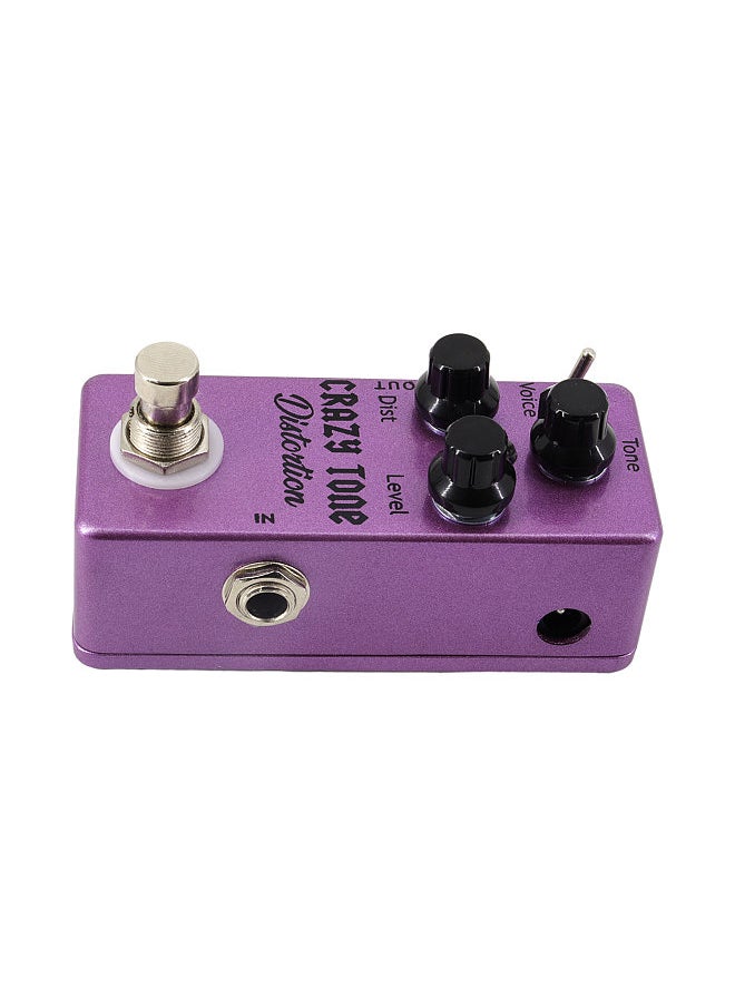 Generic - Guitar Distortion Pedal Electric Guitar Effects Pedal True Bypass Zinc Alloy Shell DC 9V 6.35mm Input/Output Interface Tone/Dist/Lever 3 Knobs Mini Guitar Distortion Effector - Image 1