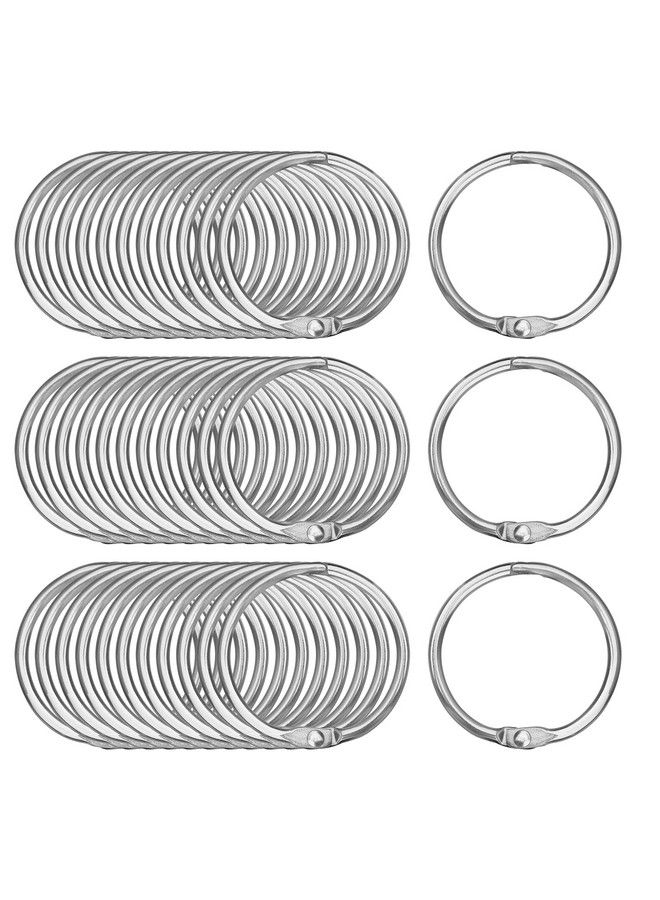 Antner 1.5 Inch (48 Pack) Loose Leaf Binder Rings Nickel Plated Metal Book Rings Binding Rings Keychain Key Rings For Office School And Home  - Image 1