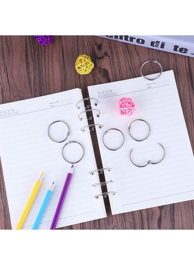 Antner 1.5 Inch (48 Pack) Loose Leaf Binder Rings Nickel Plated Metal Book Rings Binding Rings Keychain Key Rings For Office School And Home  - Image 5