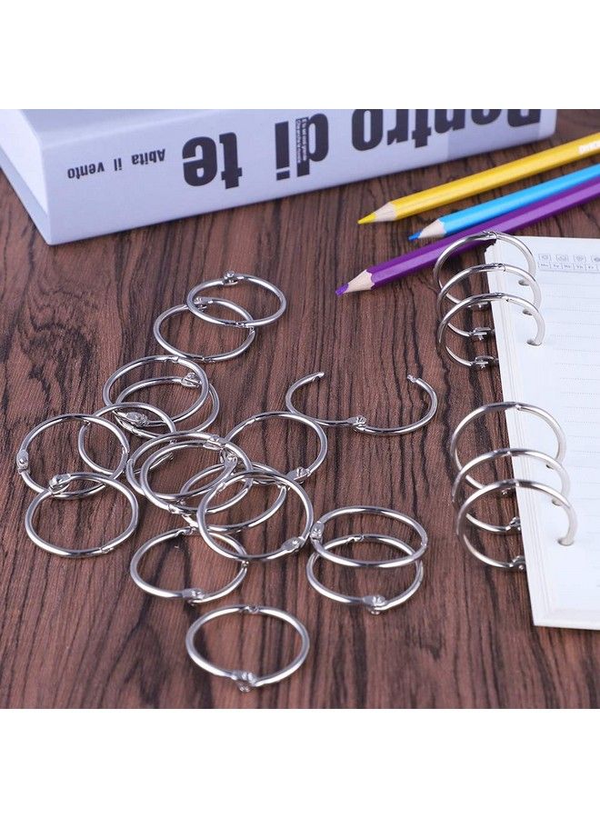 Antner 1.5 Inch (48 Pack) Loose Leaf Binder Rings Nickel Plated Metal Book Rings Binding Rings Keychain Key Rings For Office School And Home  - Image 4