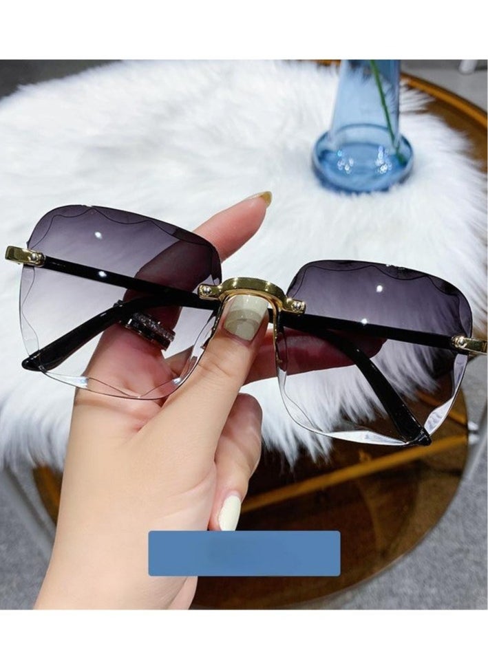 Ucanbe - Square Rimless Fashion Sunglasses for Women Men - Image 1