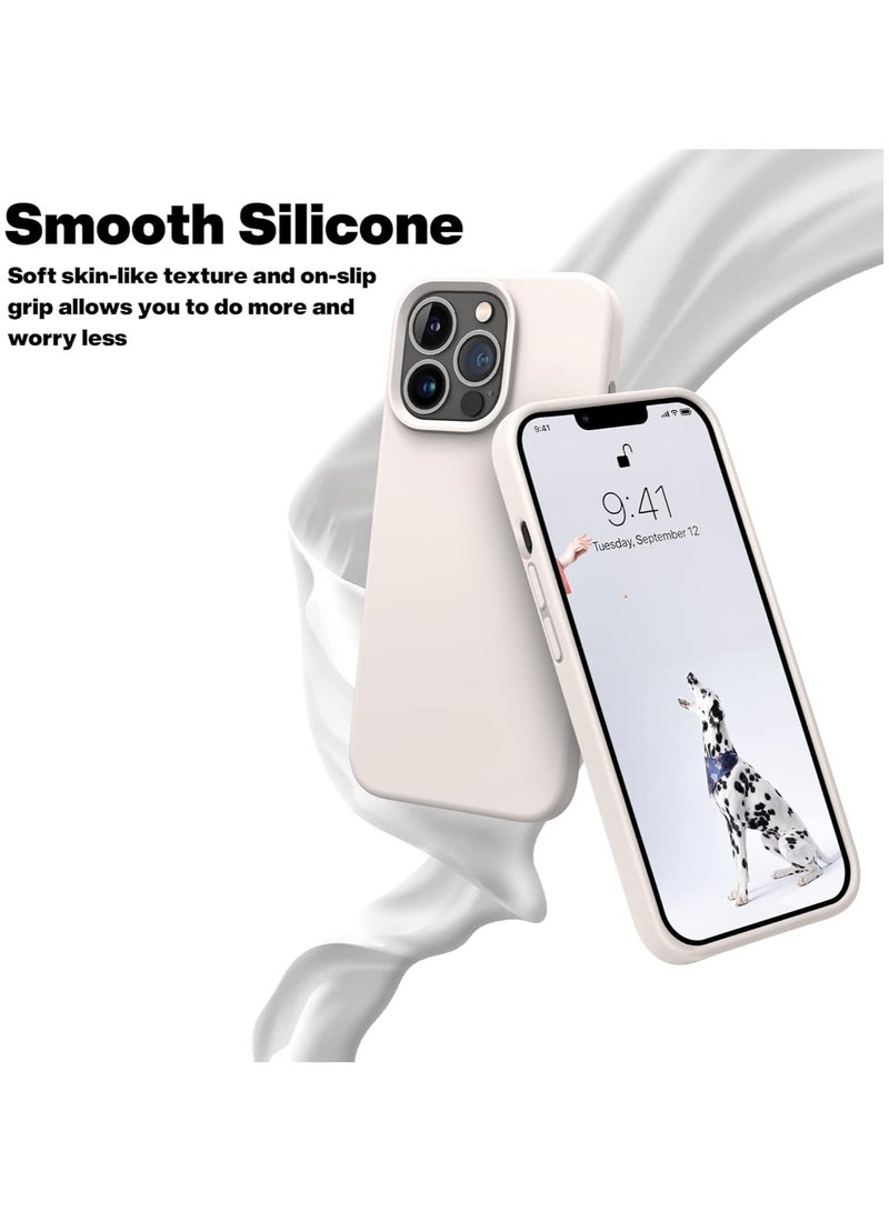 أكاليكس جراب سيليكون متوافق مع iPhone 13 Pro Max، سيليكون سائل رفيع، طبقات من المطاط الهلامي الناعم المقاوم للصدمات، جراب حماية للهاتف مع بطانة TPU متوافق مع iPhone 13 Pro Max (رمادي) - Image 3