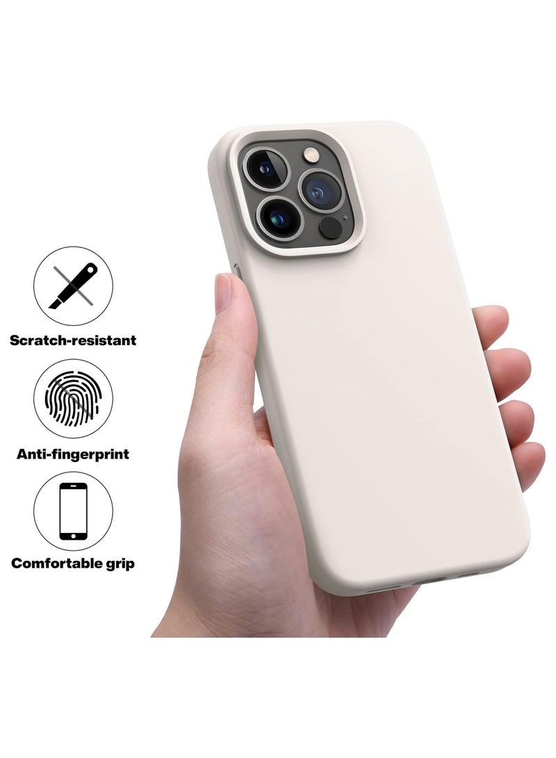 أكاليكس جراب سيليكون متوافق مع iPhone 13 Pro Max، سيليكون سائل رفيع، طبقات من المطاط الهلامي الناعم المقاوم للصدمات، جراب حماية للهاتف مع بطانة TPU متوافق مع iPhone 13 Pro Max (رمادي) - Image 5