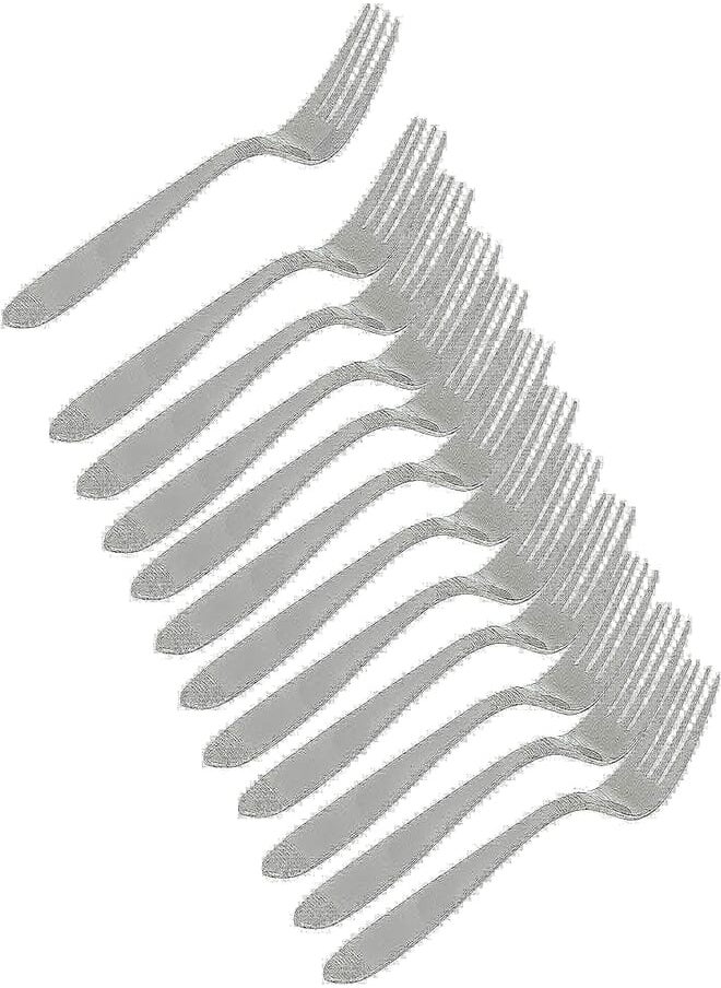 Generic Set Of 12 Pieces Stainless Steel Forks - Silver 