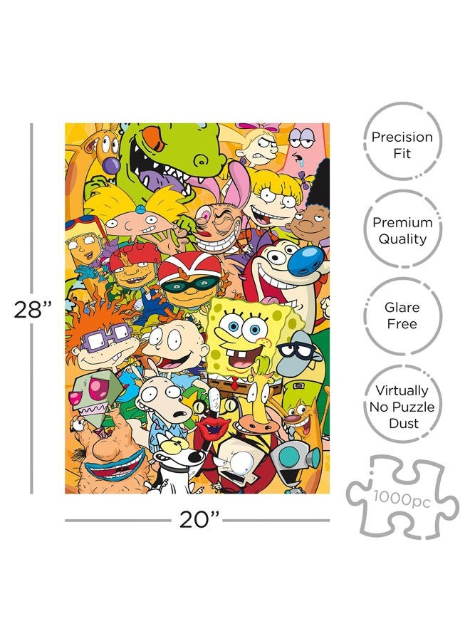 Aquarius Nickelodeon 90s Puzzle (1000 Piece Jigsaw Puzzle) - Officially Licensed Nickelodeon Merchandise & Collectibles - Glare Free - Precision Fit - 20 x 28 Inches - Image 2