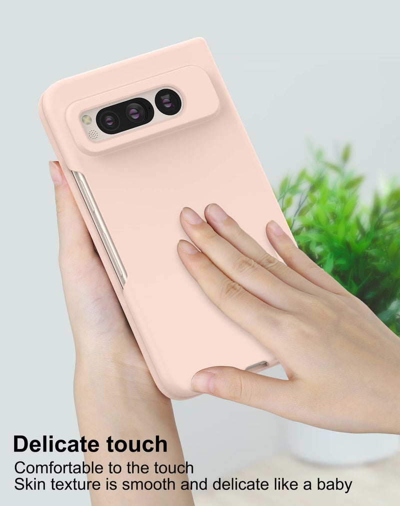 Foluu Case for Google Pixel Fold 2023, Ultra Thin Slim Fit Matte PC with Non-Slip Grip Full Protection Protective Cover for Google Pixel Fold 2023 (Pink) - Image 4