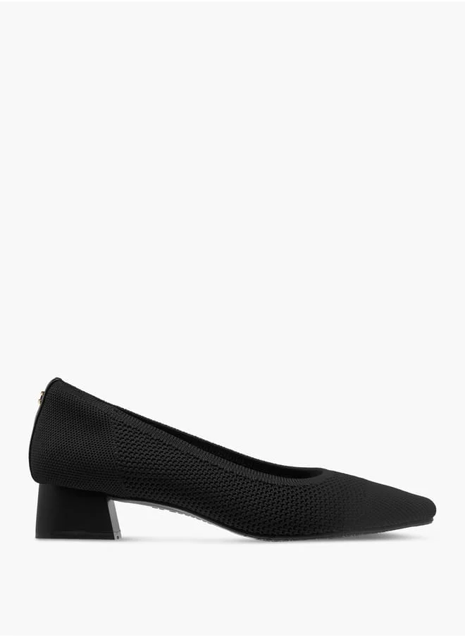 Le Confort Women Mesh Textured Slip-On Pumps with Block Heels