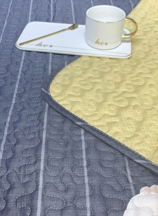 NIBEMINENT Floral Pattern Dust Proof Sofa Slipcover Blue - Image 4