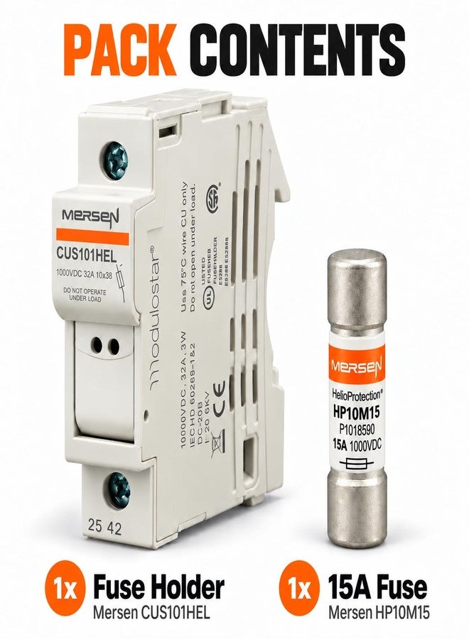 DAYSTAR SOLAR 32A Rated DC Fuse Holder with Pre-Installed 15A Fuse for Solar PV Systems - Image 5