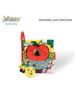 Generic Jollybaby Hole Cloth Book Baby Early Education Baby Cloth Book-Color:Caterpillar Hole Cloth Book  - Image 1