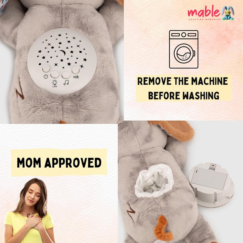 MABLE Dreamlight Dog Baby Soft Sleeping accompany Toy Music Projector Plush Dog and Children's Soothing. - Image 3