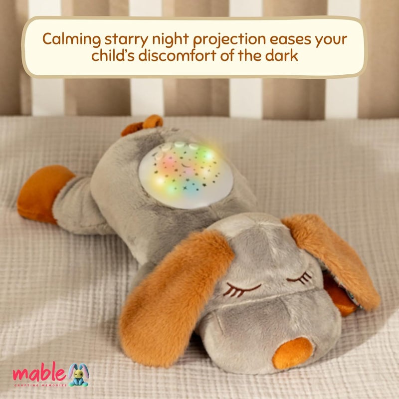 MABLE Dreamlight Dog Baby Soft Sleeping accompany Toy Music Projector Plush Dog and Children's Soothing. - Image 5