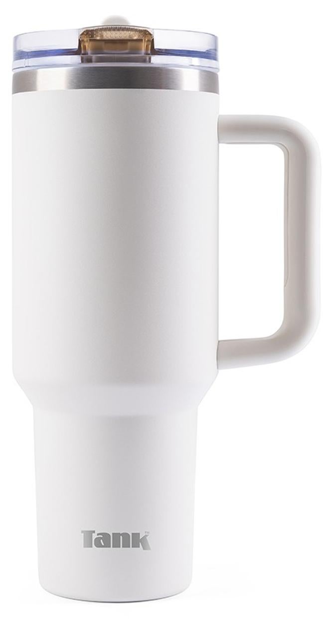 Tank Quencher, 1200ml, Cream, Stainless Steel Bottle, BPA free, insulated, Leakproof - Image 1