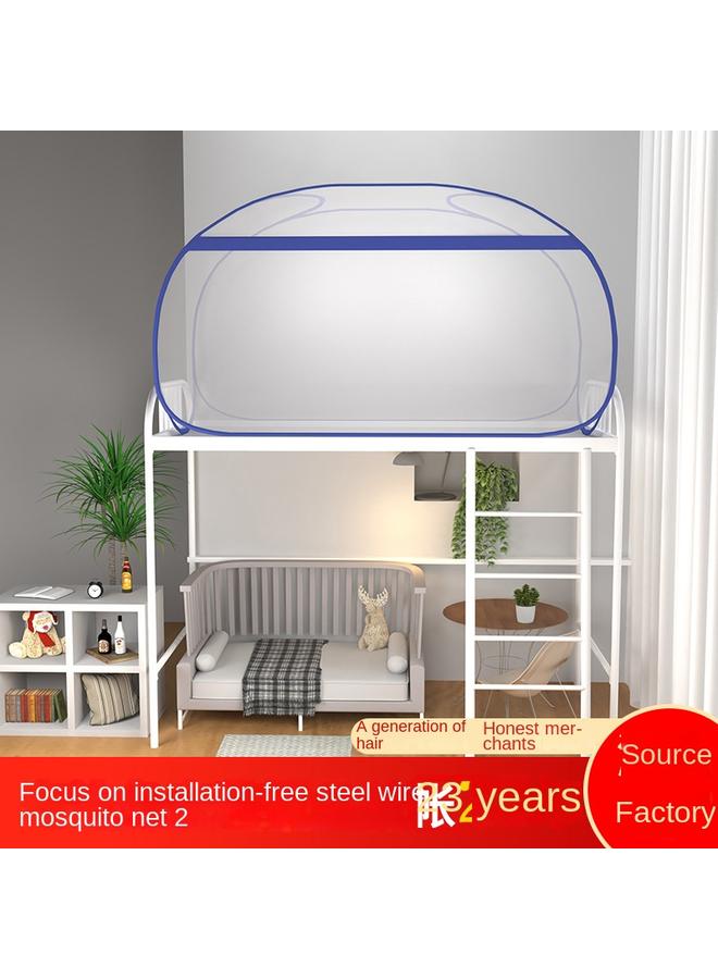 Bluejw Student Dormitory Double-door Enlarge Mosquito Net Household Full-enclosed Installation-free Bottom Double Zipper Encryption Mosquito Net - Image 2