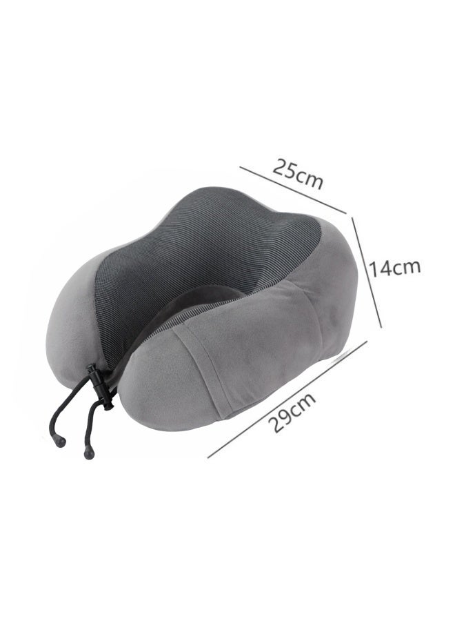 Aikenn Travel Pillow,Neck Pillow For Traveling,100% Memory Foam Neck Pillow, Comfortable & Breathable Cover, Machine Washable, Airplane Travel Kit With 3d Contoured Eye Masks, Earplugs, And Luxury Bag,For Sleeping Airplane, Car, Office And Home(Grey) - Image 2