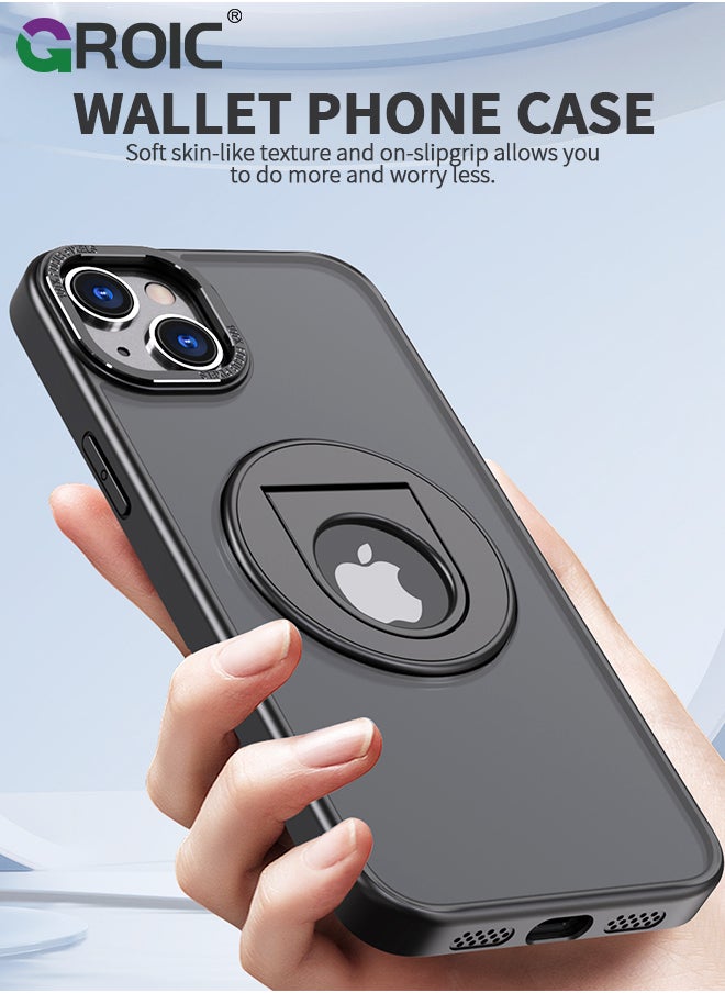 GROIC - iPhone 15 Case with Magnetic Invisible Stand, Compatible with MagSafe,Translucent Phone Cover with Lens Protection,iPhone 15 Phone Shell - Image 1
