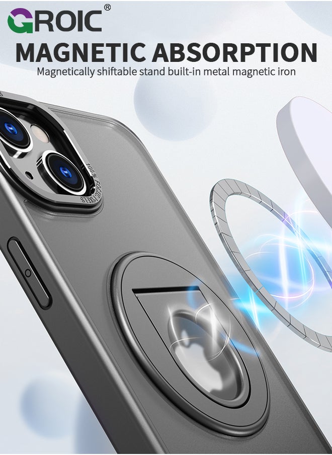 GROIC - iPhone 15 Case with Magnetic Invisible Stand, Compatible with MagSafe,Translucent Phone Cover with Lens Protection,iPhone 15 Phone Shell - Image 1