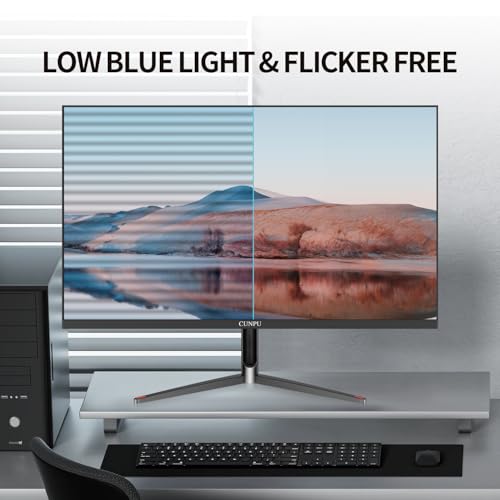 CUNPU 24 Inch Touchscreen Monitor, 10 Point Touch, FHD 1080P 75Hz IPS Screen, 100% SRGB, VESA Wall Mountable, Tilt Adjustment, VGA HDMI USB for PC, Laptop Business & Work Station, Warehouse - Image 4