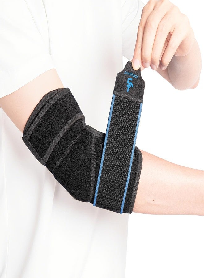 joingood Adjustable Elbow Brace Tennis Elbow Brace for Men & Women, Elbow Compression Sleeve for Tendonitis, Golfers Elbow, Bursitis - Breathable SBR Elbow Support Wrap, L/XL - Image 1