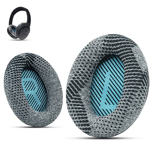 Krone Kalpasmos وسادات أذن بديلة احترافية لسماعات بوز، تناسب بوز كوات كومفورت 35 ii /QC35 /QC25 /QC2 /QC15 /Ae2 /Ae2i /Ae2w /ساوند ترو وساوند لينك (حول الأذن)، قماش ورغوة ذاكرة، من كرون كالپاسماس - رمادي - Image 1