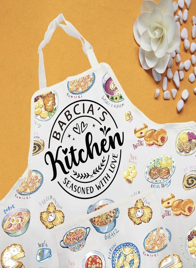 WCGXKO BABCIA'S مريلة المطبخ هدية عيد الأم البولندية هدية الجدة هدية Babcia هدية Babcia التقاعد (مريلة Babcia Seas) - Image 4