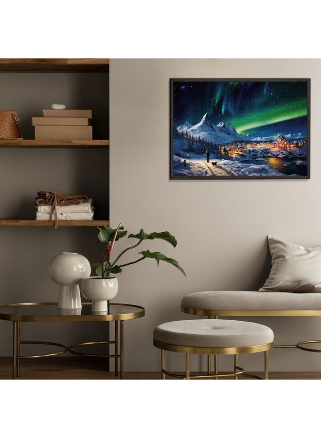 ايديوسا 1000 قطعة بانورامية من الأحجية الذهنية، أحجية منظر ضوء الشفق الثلجي، أحجية للزينة، لعبة أحجية عالية الجودة/ترفيه عائلي، تجميع صداقة بين الأصدقاء - Image 5