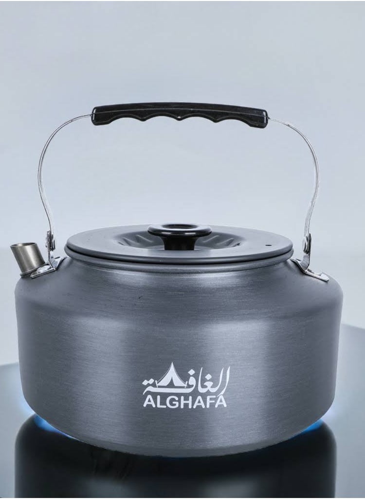 ALGHAFA teapot for camping, aluminum teapot for camping and hiking Developer ,  Gray colour, 1.6 liter capacity  - Image 4