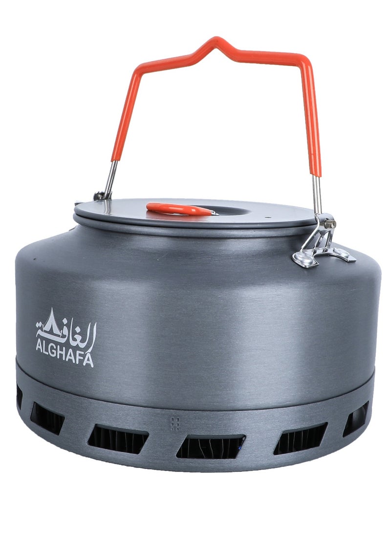 ALGHAFA teapot for camping, aluminum teapot for camping and hiking Developer ,  Gray colour, 1.6 liter capacity  - Image 3