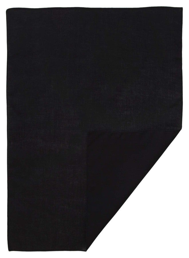 منديل أسود سادة - قطعة واحدة 14x14 - Image 3