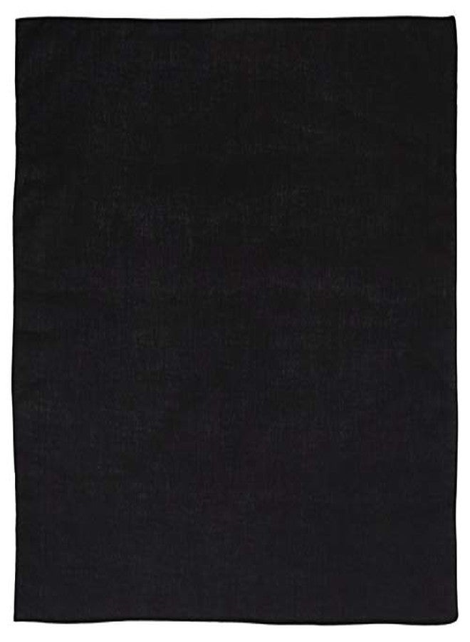 منديل أسود سادة - قطعة واحدة 14x14 - Image 1