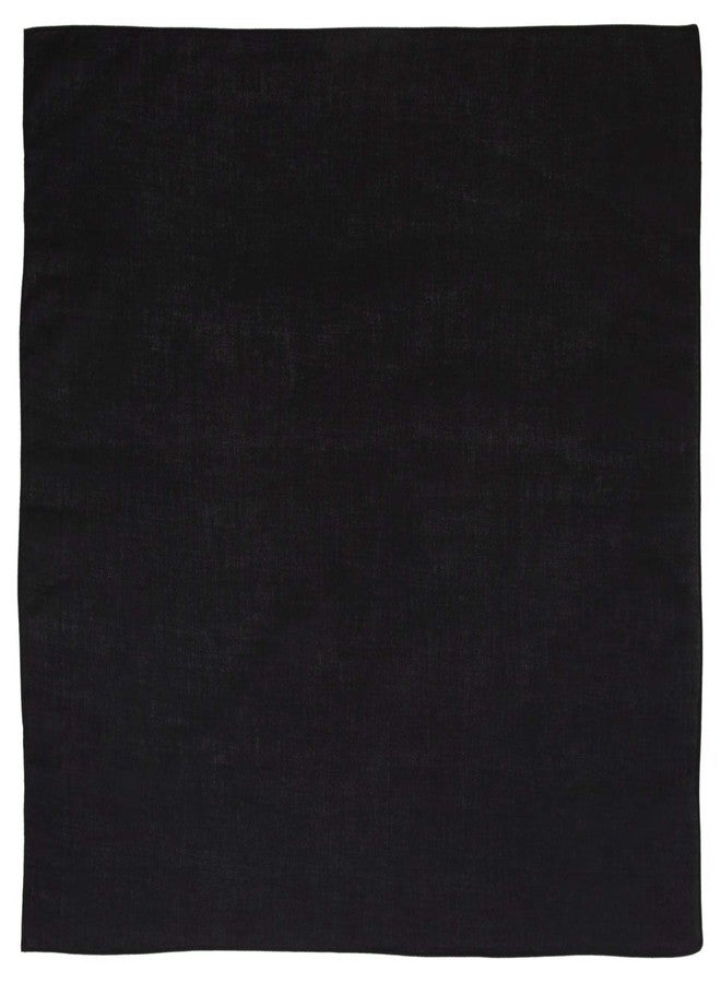 منديل أسود سادة - قطعة واحدة 14x14 - Image 2