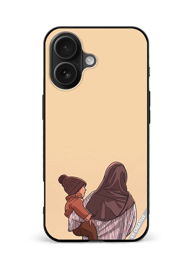Protective Case Cover For Apple iPhone 16 Plus Me And Mom Design Multicolour