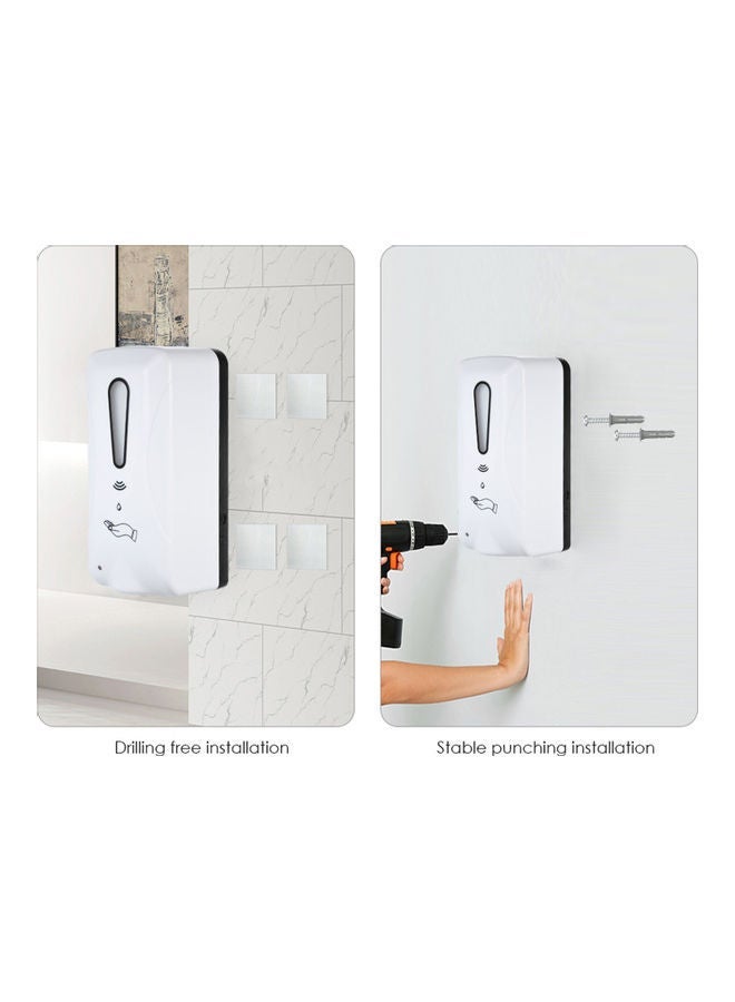 NIBEMINENT Wall-Mounted Automatic Soap Dispenser NA-H1763 White/Black - Image 5