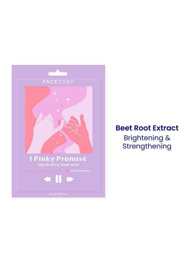 FACETORY I Pinky Promise Antioxidant Sheet Mask With Probiotics And Beet Root Extract Soft Formfitting Face Mask For Acneprone Skin Rejuvenating Strengthening Balancing (Pack Of 5) - Image 5