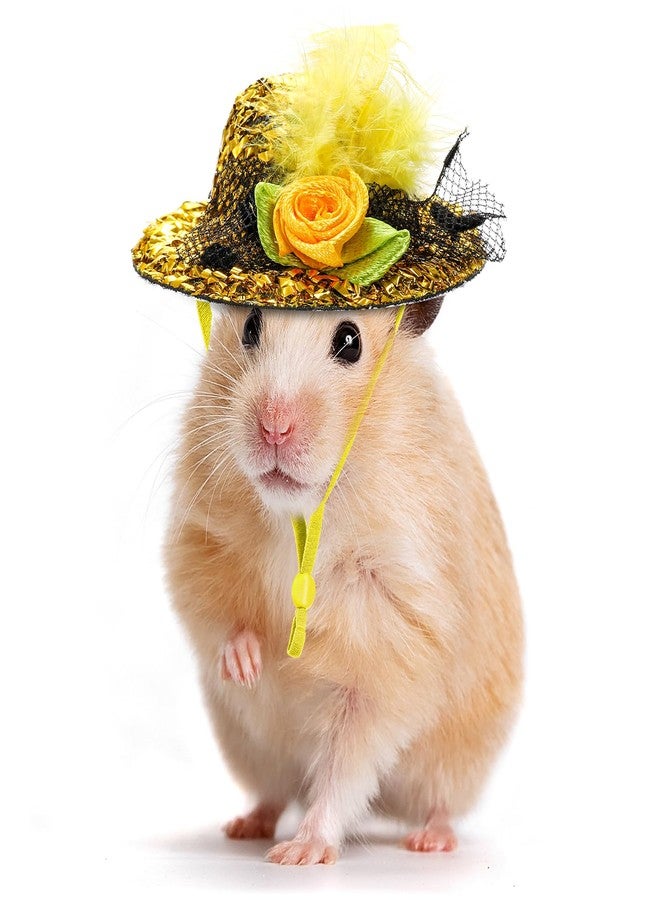 Eorbow 12 Pcs Chicken Hats for Hens, Mini Feather Top Chicken Helmet Halloween Accessories, Funny Small Hat Tiny Pet Hat, Chicken Show Costume for Rooster Duck Hamster Parrot Bird Poultry Snake - Image 3