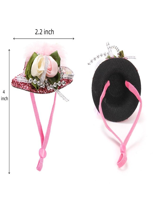 Eorbow 12 Pcs Chicken Hats for Hens, Mini Feather Top Chicken Helmet Halloween Accessories, Funny Small Hat Tiny Pet Hat, Chicken Show Costume for Rooster Duck Hamster Parrot Bird Poultry Snake - Image 2