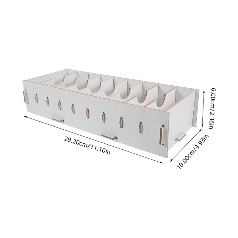 Wooden Business Card Holder Stylish Name Card Organizer Elegant Office Desktop - Image 3