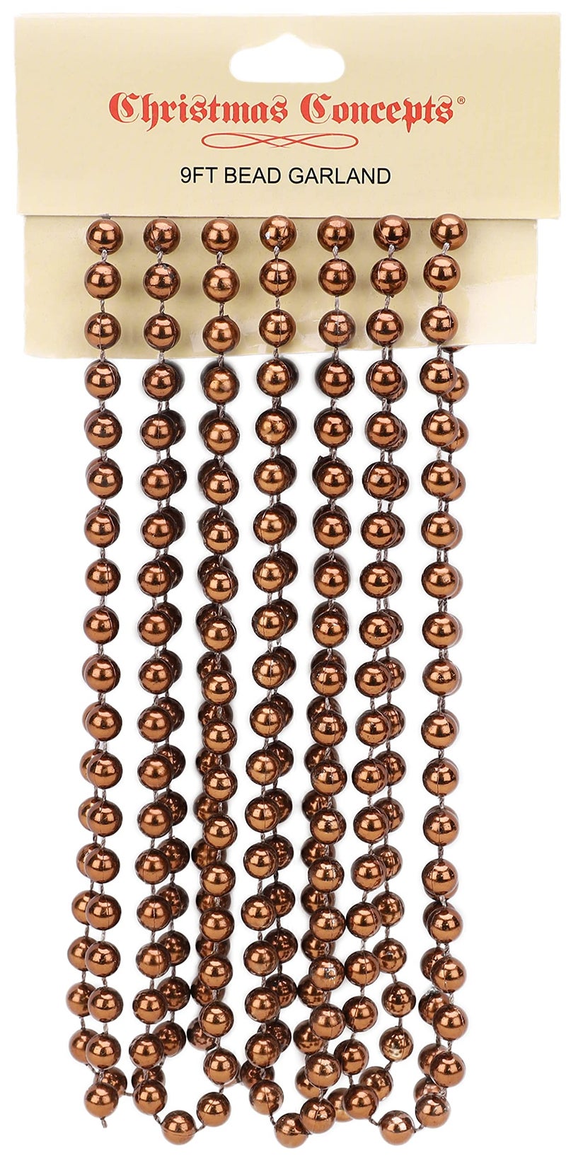 Christmas Concepts 9ft Christmas Bead Chain  Christmas Bead Garlands  Decorations Chocolate