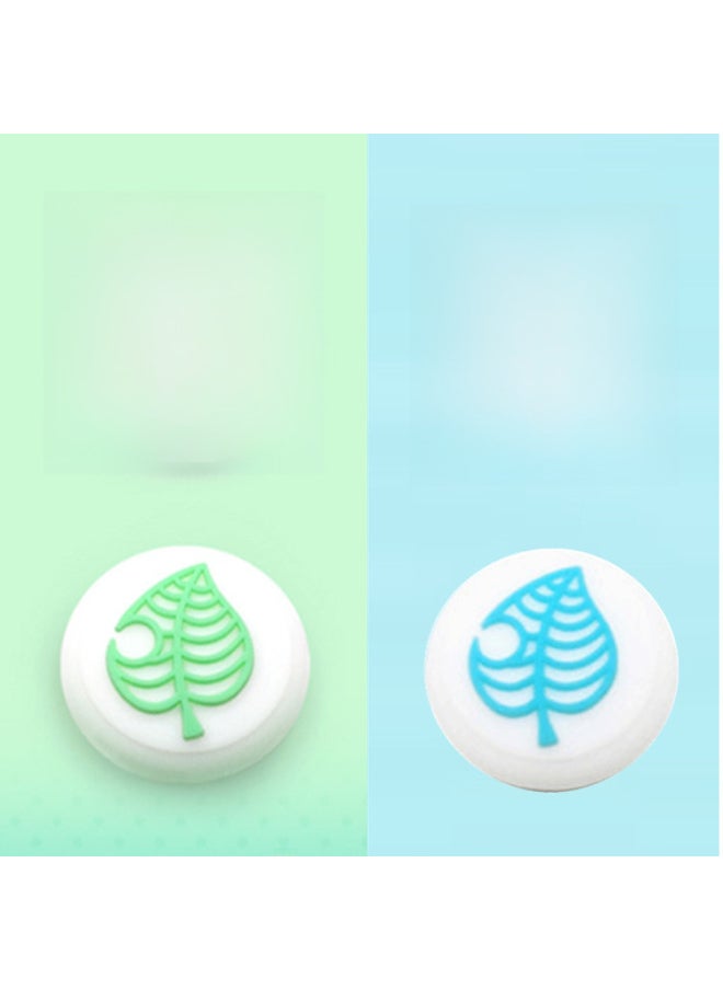 Generic - Switch Rocker Cap Silicone Cap Game Cap Key Protection Cap Nintendo Animal Mori Bear-Product Color:Leaves White And Blue - Image 1