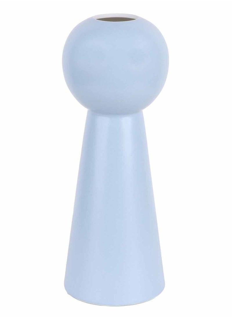 Prickly Pear Blue Tall Ceramic Vase  - Image 3