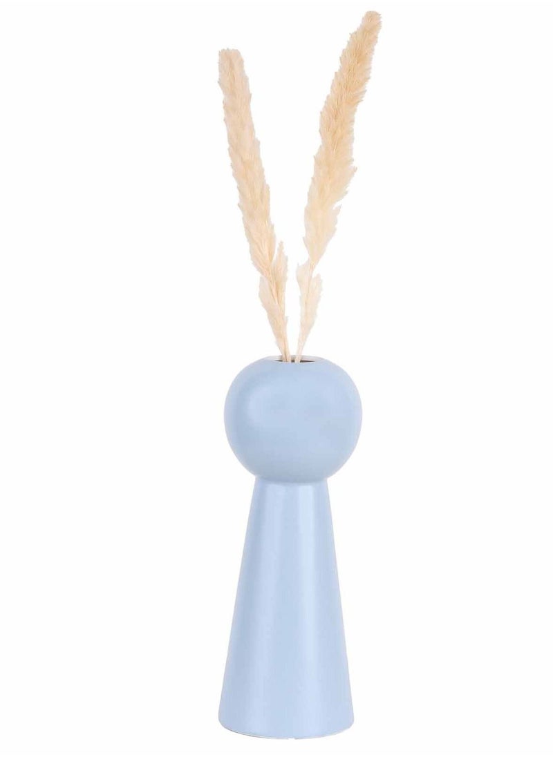 Prickly Pear Blue Tall Ceramic Vase  - Image 1