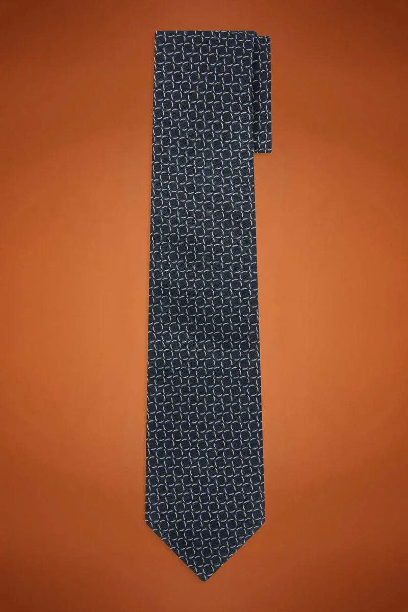 Doppelganger Men's micro patterned tie - Blue