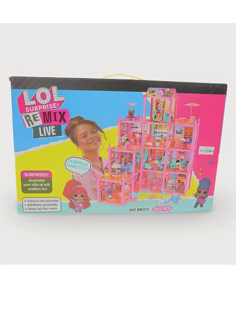 L.O.L. SURPRISE! L.O.L. Surprise! Remix - Doll Villa Set 265 Pieces - BB012 