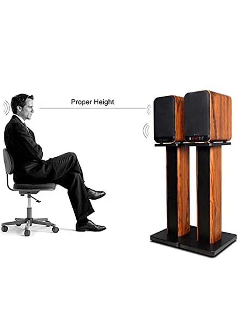 فلاشهوك - حامل مكبر صوت 70 سم - يدعم 100 رطل، مسامير قابلة للتعديل، متوافق مع Bose وPolk وSony وYamaha وPioneer وغيرها - Image 1