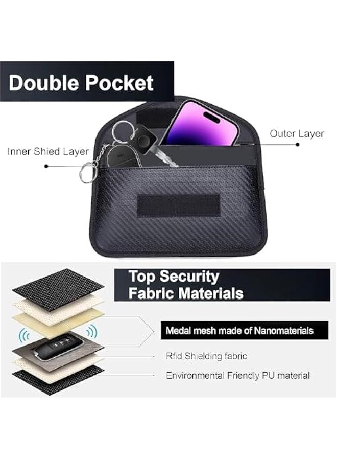 RFID Signal Blocking Bag, Faraday Bag, GPS Car Key Cell Phone Signal FOB Blocker Wallet Shielding Pouch Privacy Protective Case, Car Security Protection, Anti-Theft Pouch, Anti-Tracking Anti-Spying - Image 5