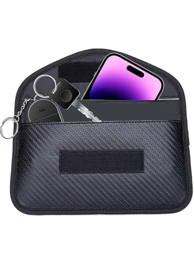 RFID Signal Blocking Bag, Faraday Bag, GPS Car Key Cell Phone Signal FOB Blocker Wallet Shielding Pouch Privacy Protective Case, Car Security Protection, Anti-Theft Pouch, Anti-Tracking Anti-Spying - Image 1
