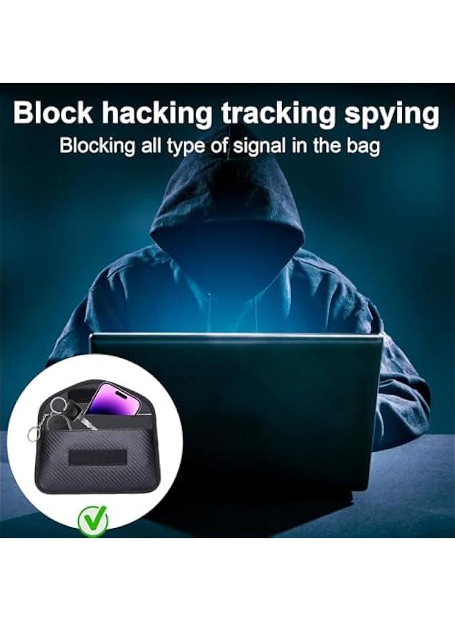 RFID Signal Blocking Bag, Faraday Bag, GPS Car Key Cell Phone Signal FOB Blocker Wallet Shielding Pouch Privacy Protective Case, Car Security Protection, Anti-Theft Pouch, Anti-Tracking Anti-Spying - Image 2