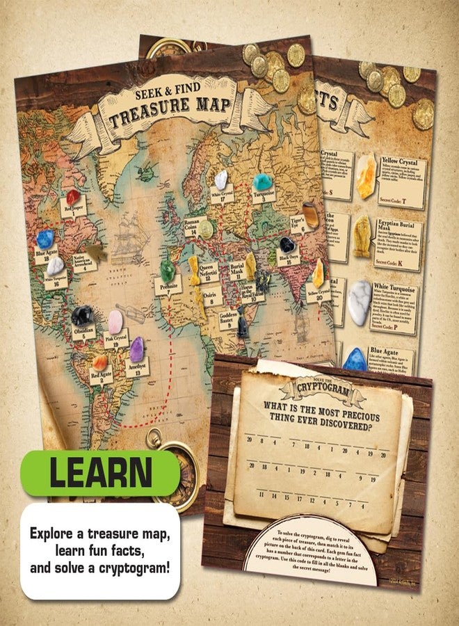 ArtSkills Epic Lab Hidden Treasures Dig Kit - Dig Up 20 Artifacts & Gemstones Science Kit for Kids Gift for Boys and Girls - Image 4