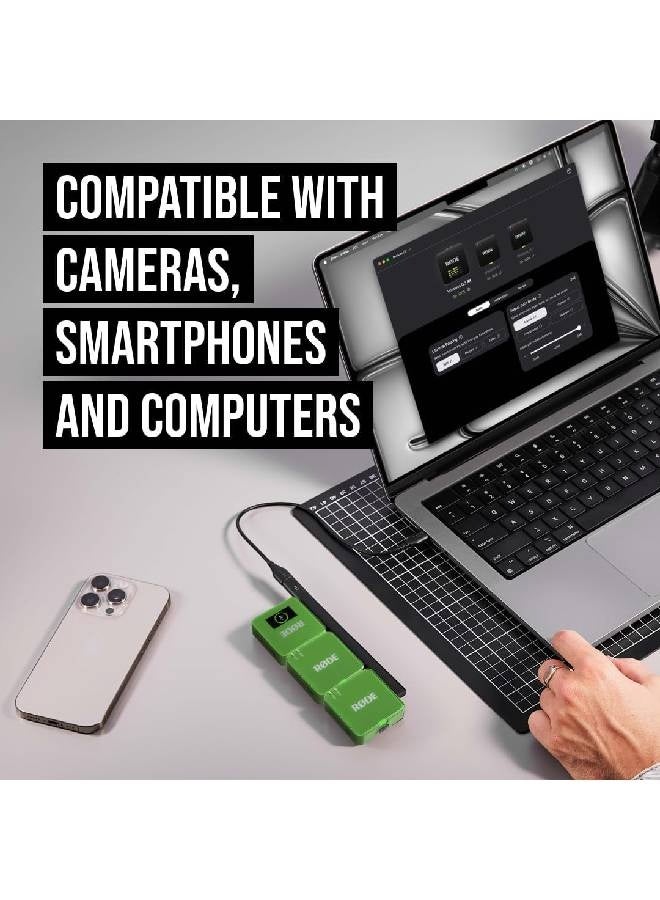 رود نظام ميكروفون لاسلكي مدمج Rode Wireless GO (الجيل الثالث) - أخضر WIGOGEN3 - Image 4