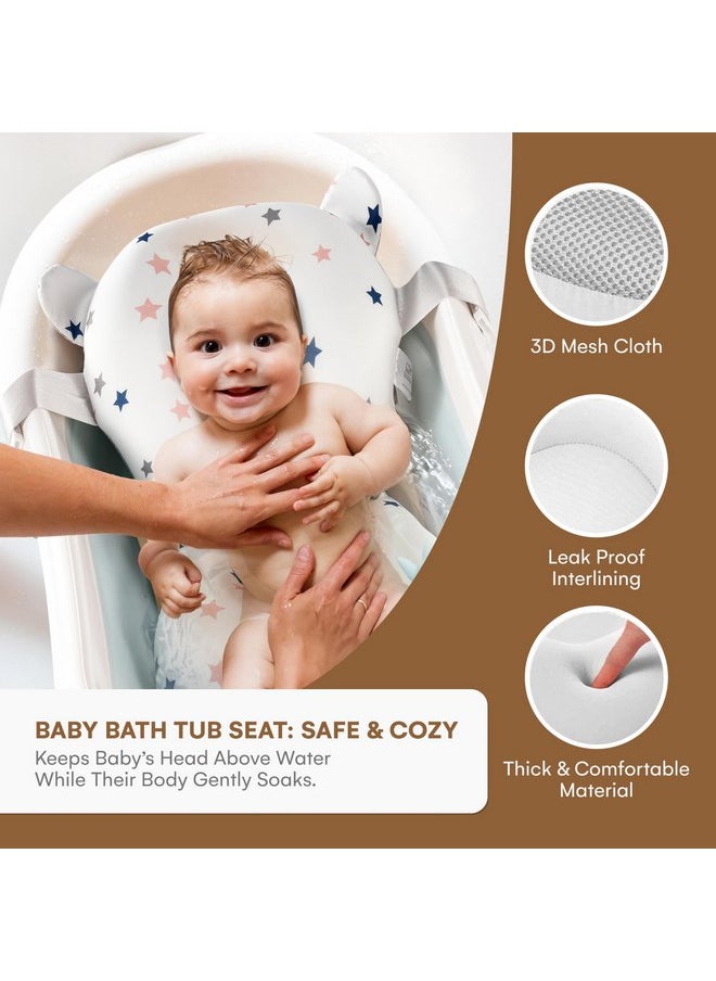 Childlike Behavior - Baby Bath Tub Seat Cushion - Baby Sink Bath Cushion - Bathing Seat Support, Infant or Newborn Bath Pillow Support Mat - Comfort Bathtub Safety Seat Pad - Floating Tub Pillow for Babies or Infants - Image 1